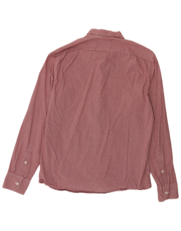 J. Crew Camisa masculina Flex Washed Slim Médio Algodão Gingham Vermelho