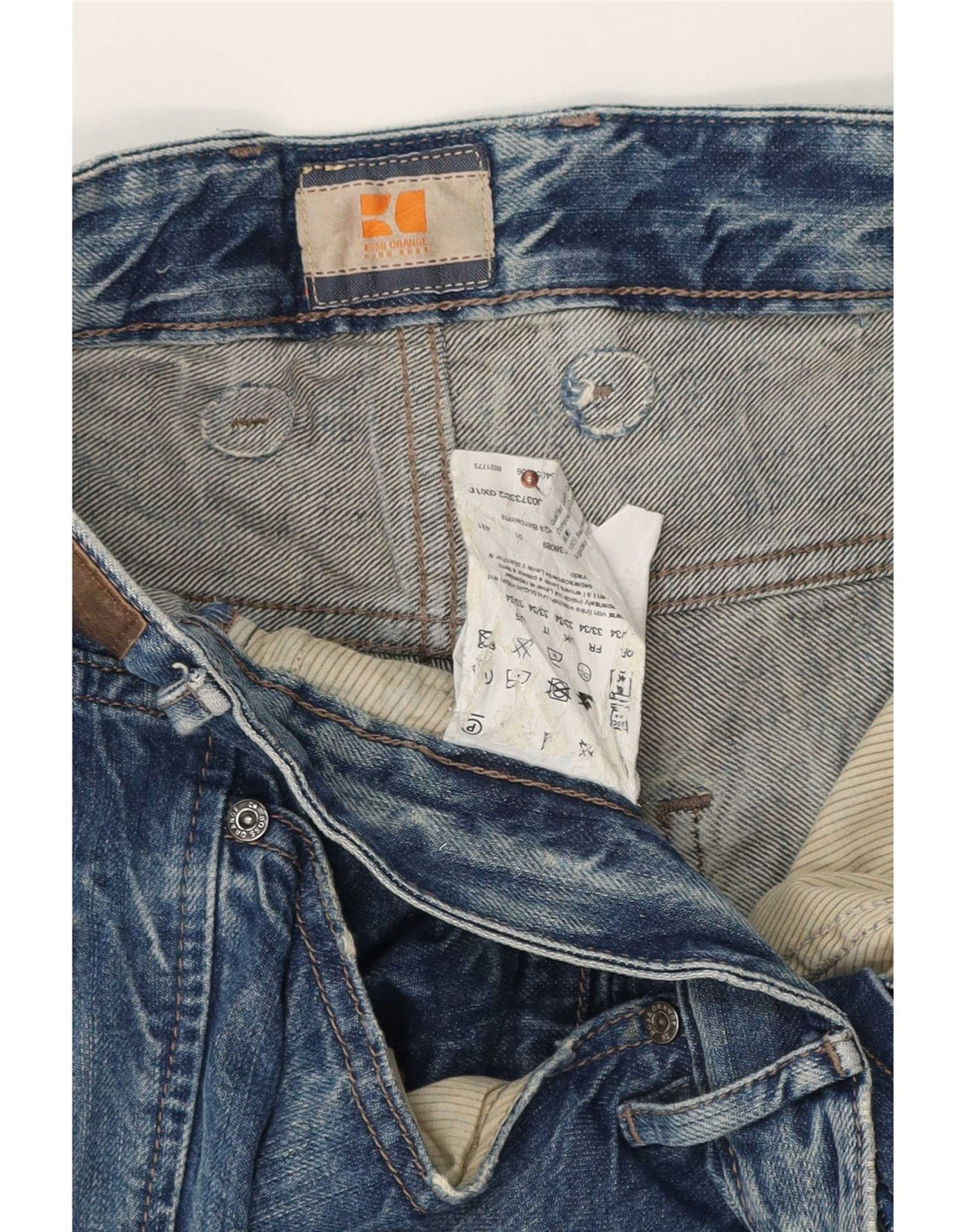 Hugo Boss Masculino Slim Jeans W33 L34 Azul Algodão