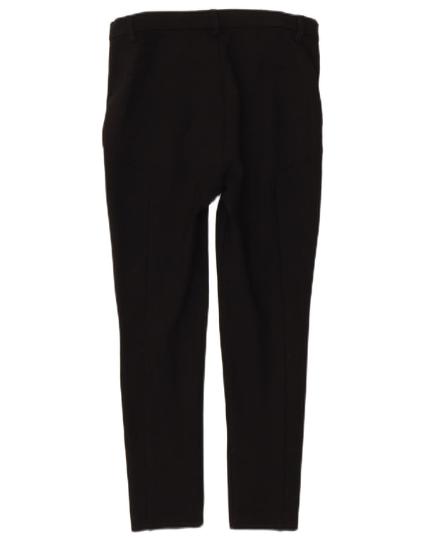 Zara Calça feminina skinny cortada pequena W26 L24 preta