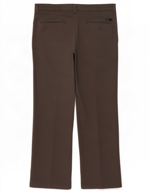 Lee Mens Comfort Fit Straight Chino Calças W36 L30 Algodão Cinza