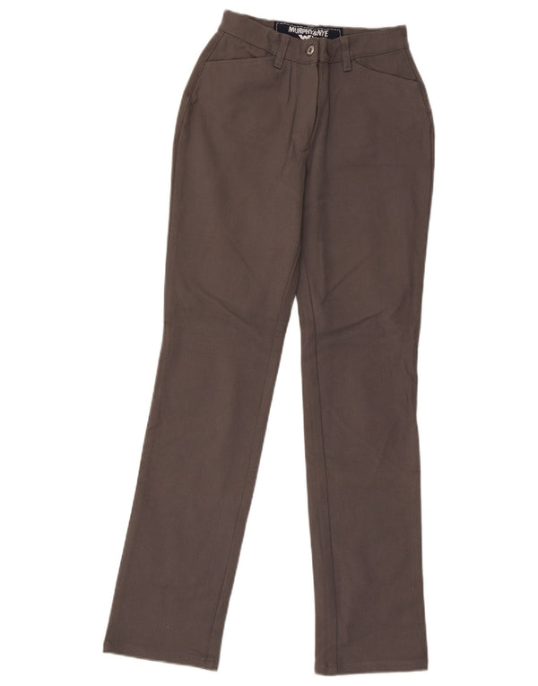 Calça feminina reta casual Murphy & Nye W28 L31 algodão cinza