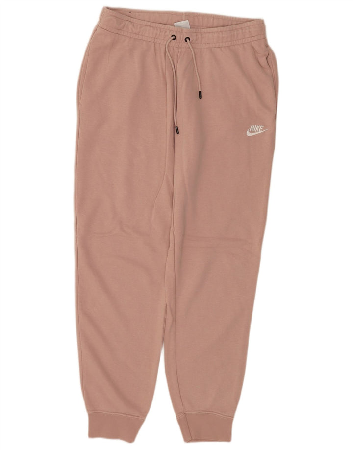 Calça de treino feminina Nike Joggers UK 14 médio rosa algodão
