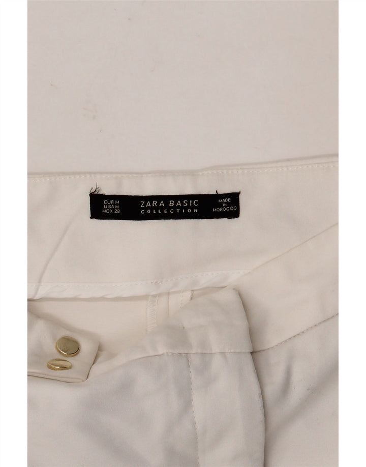 Zara Womens Chino Shorts Médio W28 Branco