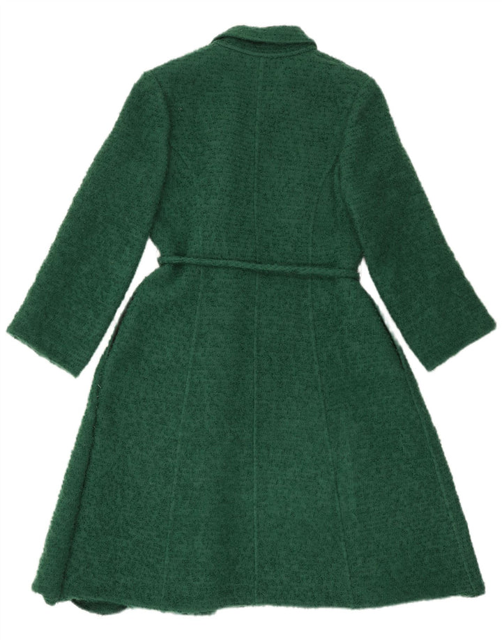 Casaco feminino VINTAGE com peito duplo UK 14 verde médio