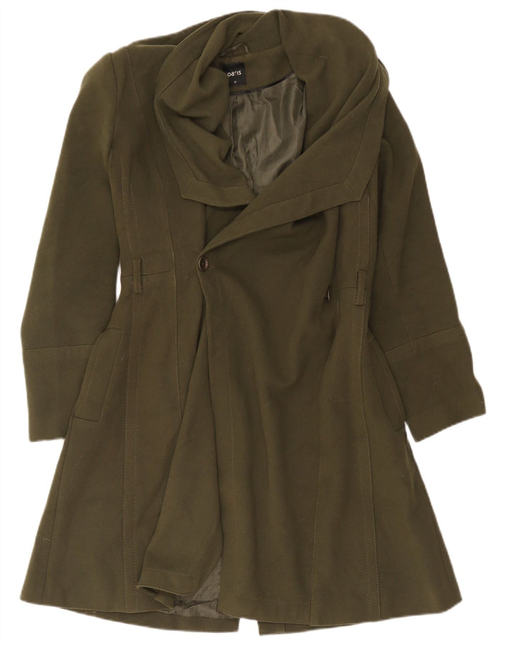 Sobretudo feminino Oasis UK 14 poliéster cáqui médio