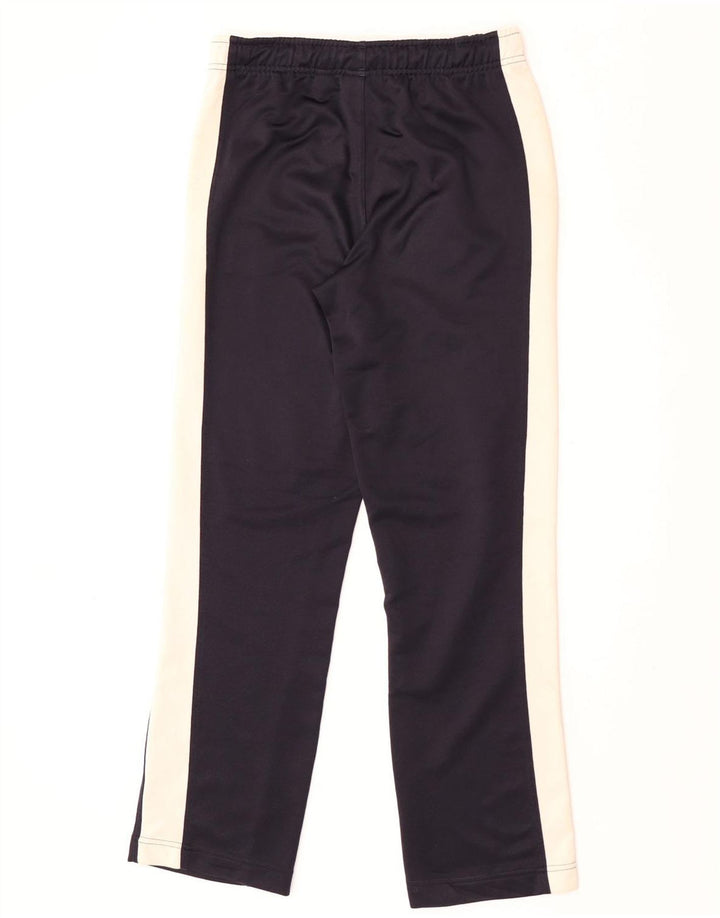 Calça de treino feminina Puma UK 8 pequena azul marinho colorblock poliéster