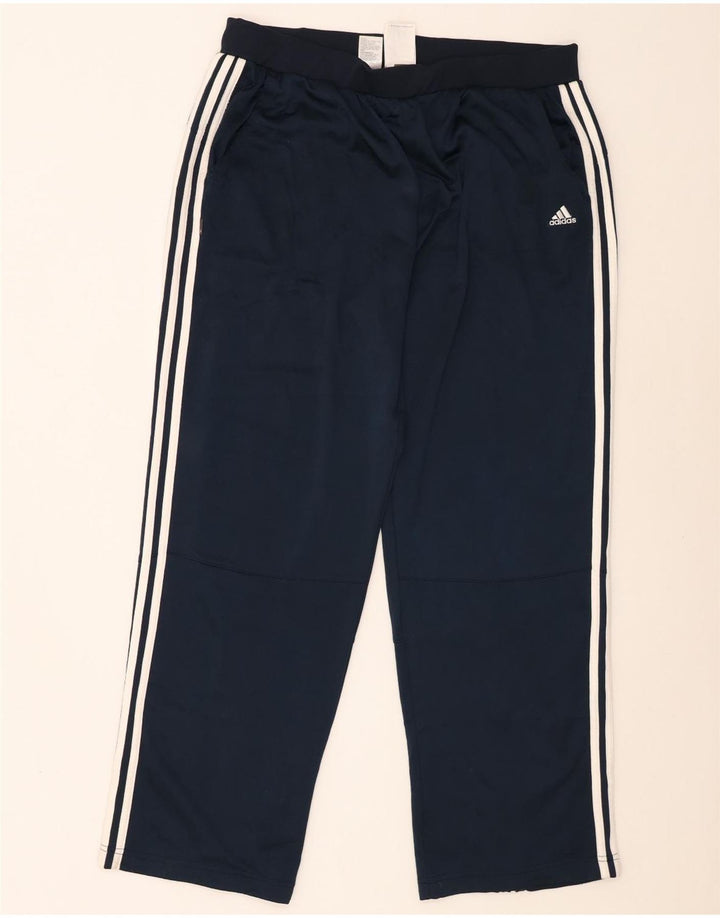 Calças de Agasalho Masculinas Adidas XL Azul Marinho em Poliéster