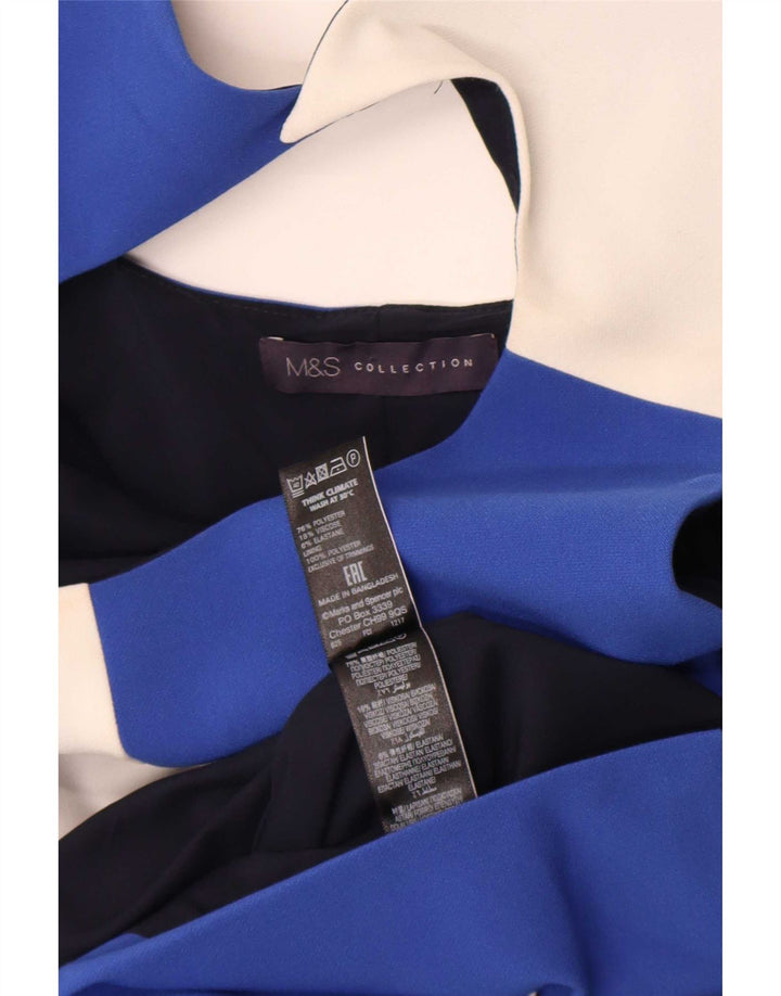 Vestido bainha feminino Marks & Spencer UK 8 pequeno bloco colorido multicolorido