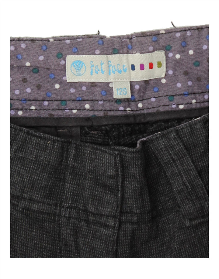 FAT FACE Womens Straight Cropped Trousers US 12 Large W32 L26 Grey Cotton Vintage Fat Face and Second-Hand Fat Face from Messina Hembry 