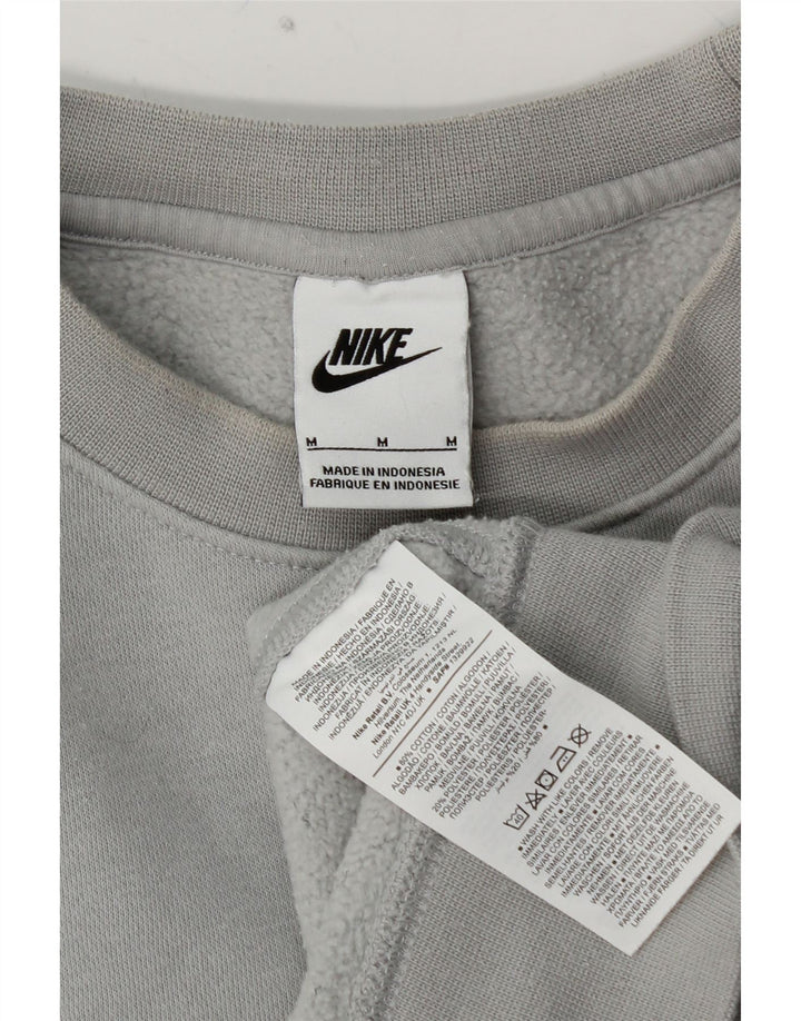 NIKE Masculino Loose Fit Moletom Jumper Médio Cinza Algodão