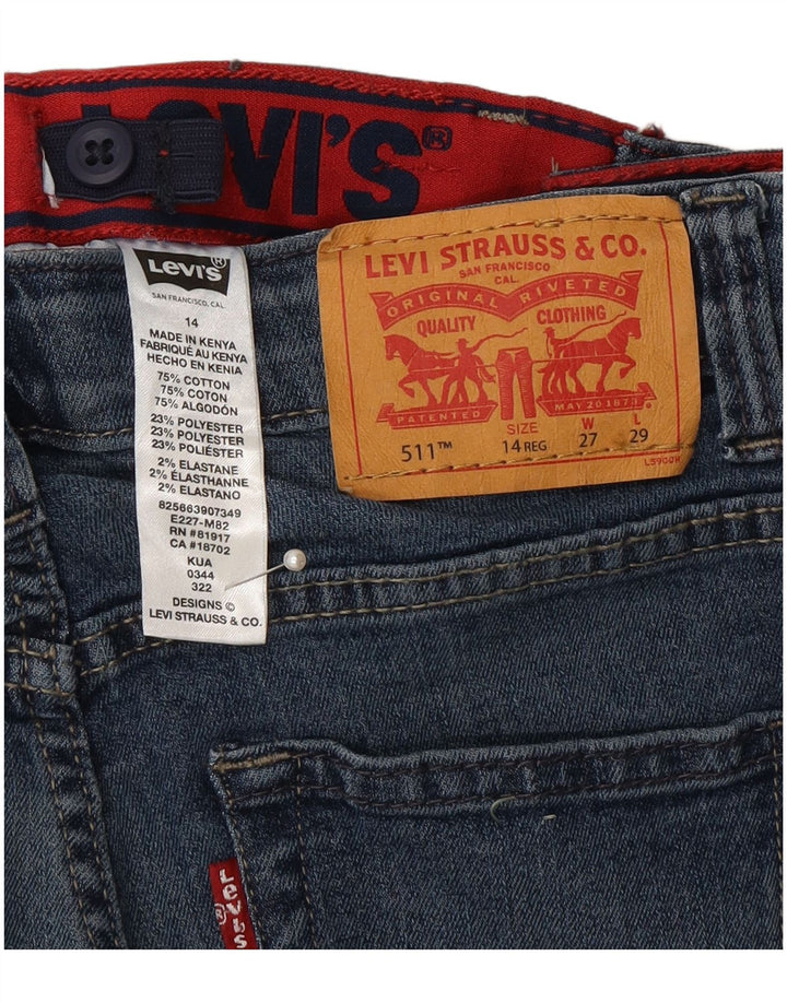 Jeans Levi's Boys 511 Slim 13-14 Anos W27 L29 Azul Algodão
