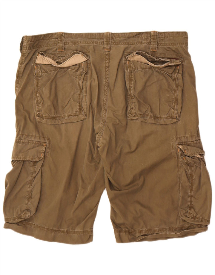 Shorts cargo masculino Marlboro Classics W38 XL algodão cáqui