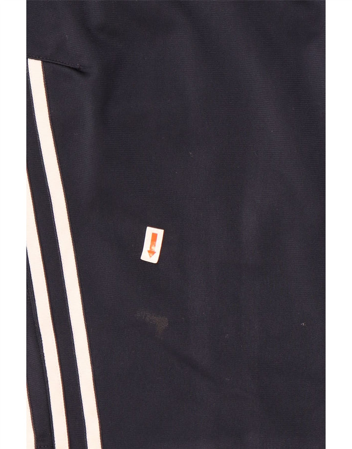 Calças de treino Adidas meninos 11-12 anos azul marinho colorblock poliéster