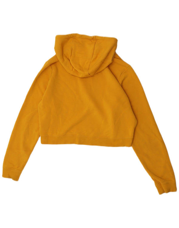 Jumper com capuz gráfico feminino Nike Oversized Crop UK 14 algodão amarelo médio