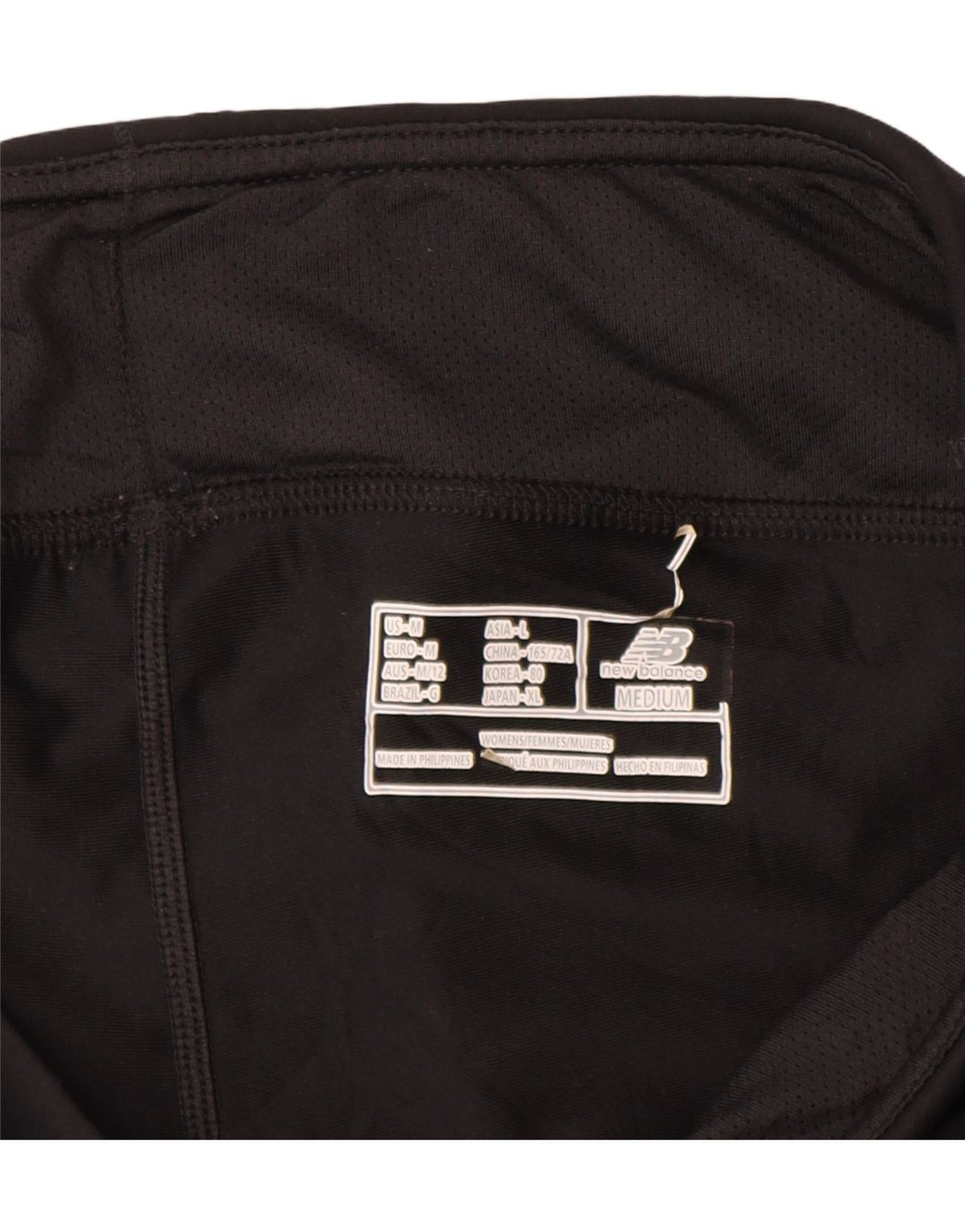 Shorts esportivos femininos New Balance UK 12 poliéster preto médio