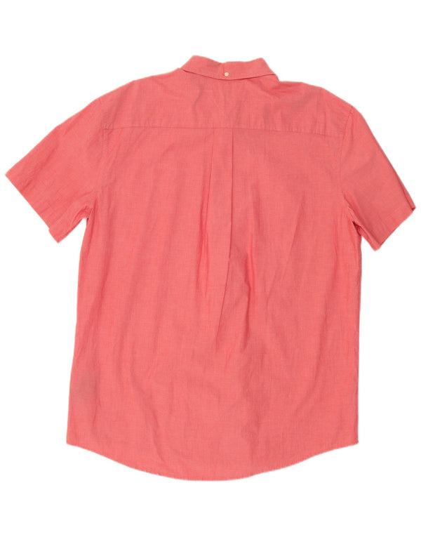 Tommy Hilfiger Camisa masculina de manga curta Classic Fit XL algodão vermelho