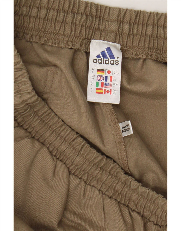 Adidas Mens Casual Shorts Grande W32 Poliéster Bege