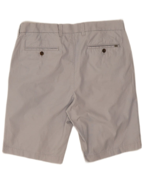 Shorts chino masculino Marks & Spencer W34 grande algodão cinza
