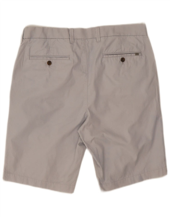 Shorts chino masculino Marks & Spencer W34 grande algodão cinza