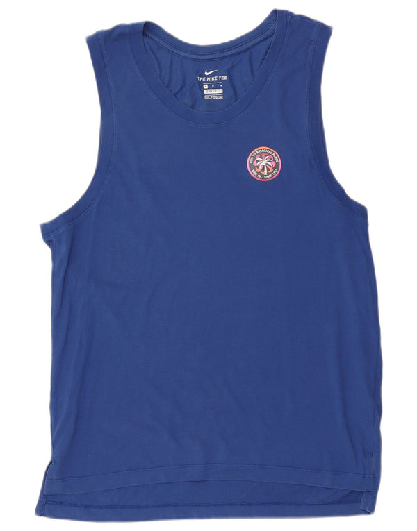 Nike Mens Graphic Vest Top Médio Algodão Azul