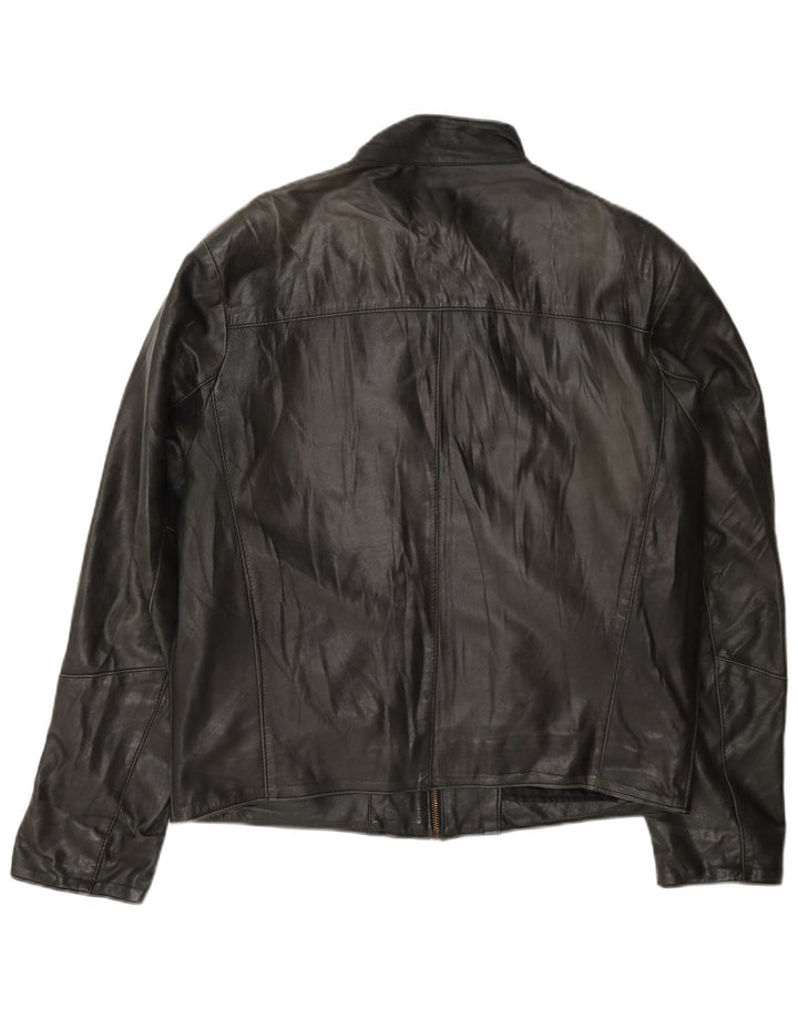 Jaqueta de couro masculina Bulli E Pupe UK 40 grande preta