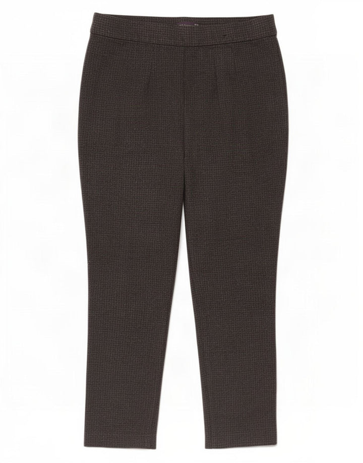 Calças Slim Femininas Marks & Spencer Reino Unido 16 Grande W32 L27 Cinza Houndstooth