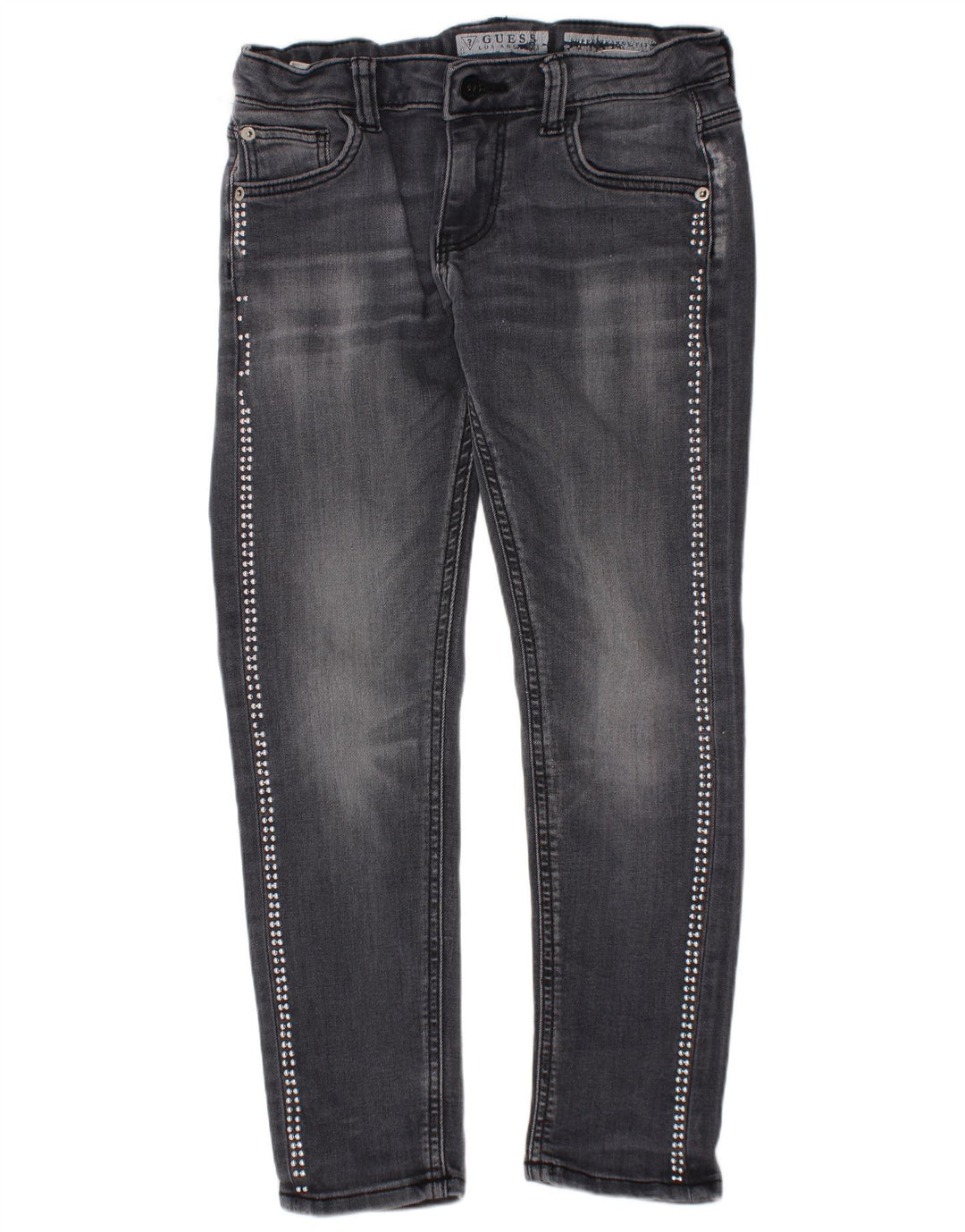 Jeans skinny feminino GUESS 6-7 anos W26 L22 algodão cinza