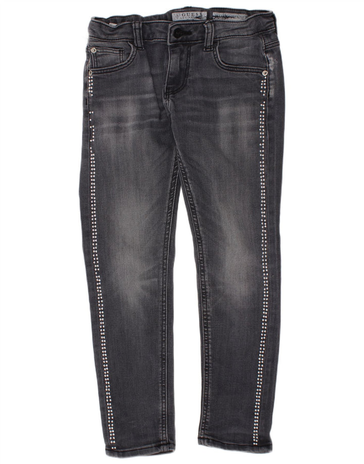 Jeans skinny feminino GUESS 6-7 anos W26 L22 algodão cinza