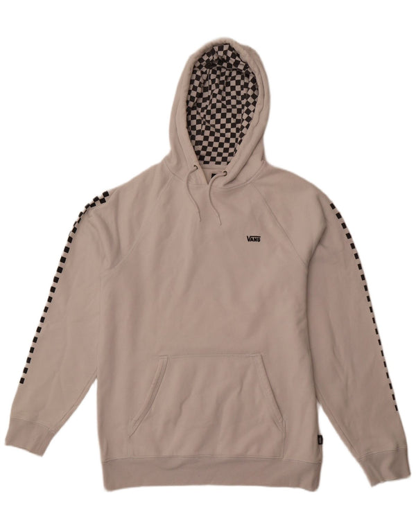 VANS Mens Hoodie Jumper Grande Algodão Branco