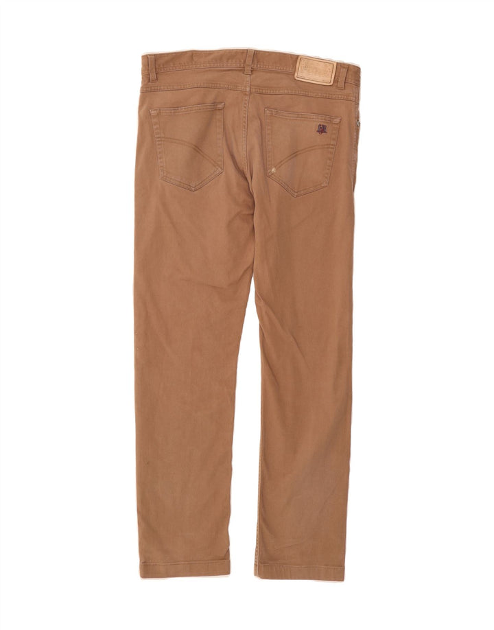 HARMONT & BLAINE Mens Straight Casual Trousers W36 L30 Brown Cotton Vintage Harmont & Blaine and Second-Hand Harmont & Blaine from Messina Hembry 