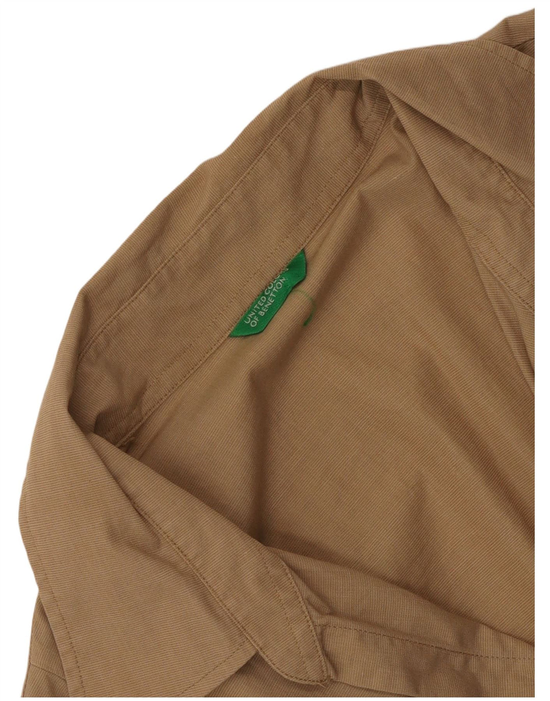 Blusa feminina Benetton manga 3/4 Reino Unido 12 médio bege