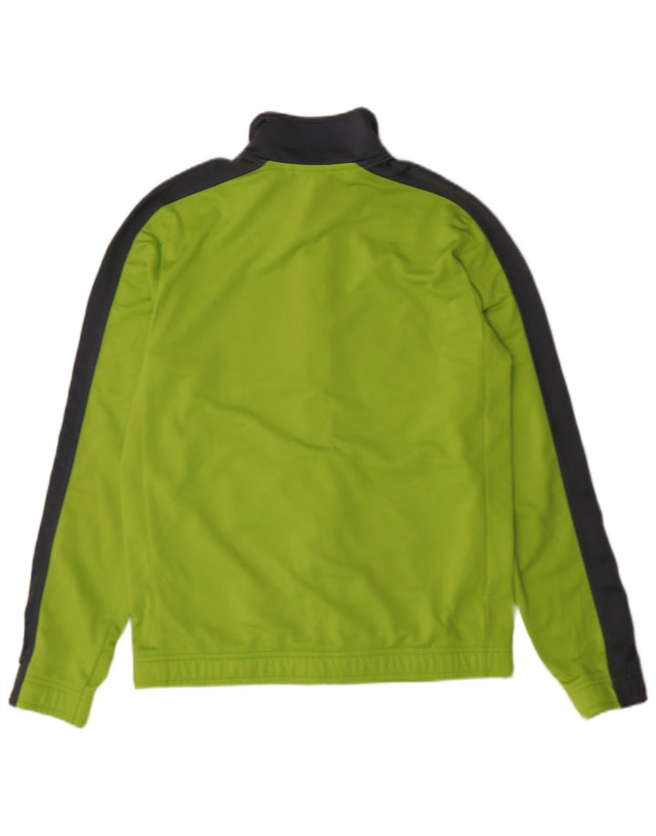 PUMA Mens Graphic Tracksuit Top Jacket Pequeno Verde Colorblock Poliéster