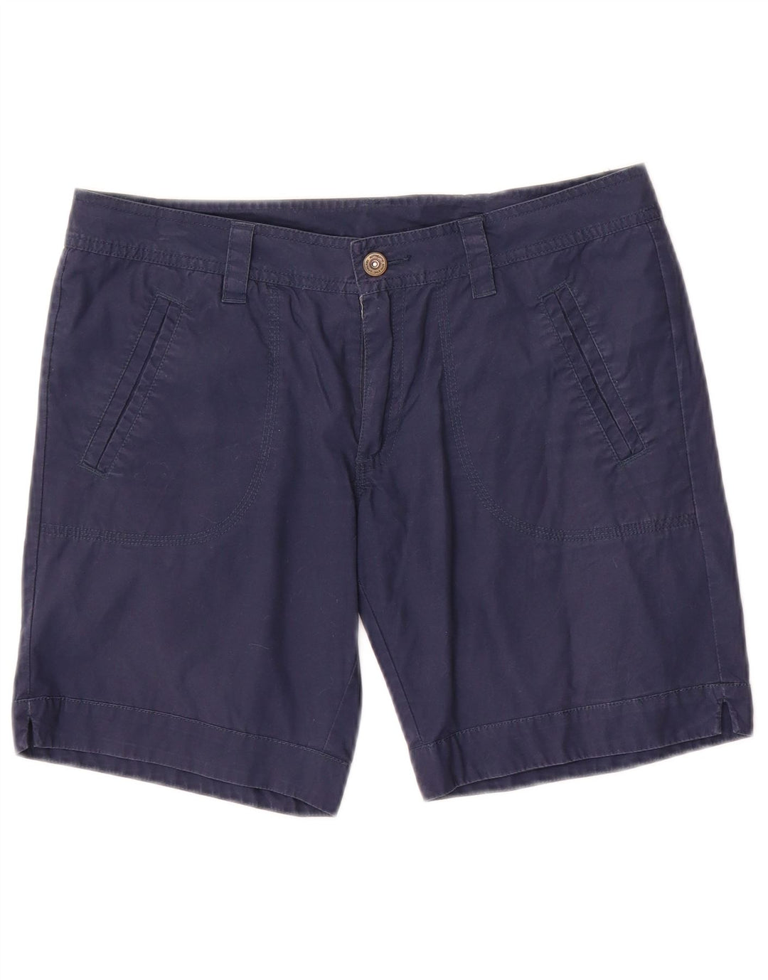 Shorts Chino feminino Champion de cintura baixa médio W30 azul marinho