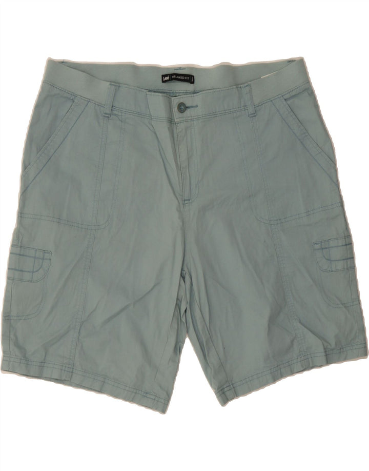 LEE Womens Relaxed Fit Cargo Shorts US 18 2XL W42 Blue Cotton Vintage Lee and Second-Hand Lee from Messina Hembry 