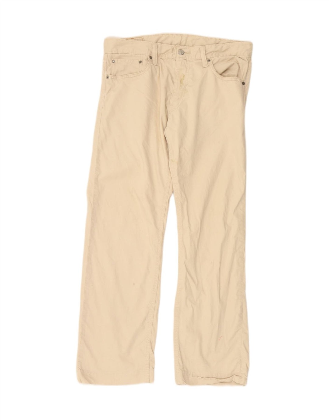 LEVI'S Mens 514 Straight Casual Trousers W34 L28 Beige Cotton Vintage Levi's and Second-Hand Levi's from Messina Hembry 