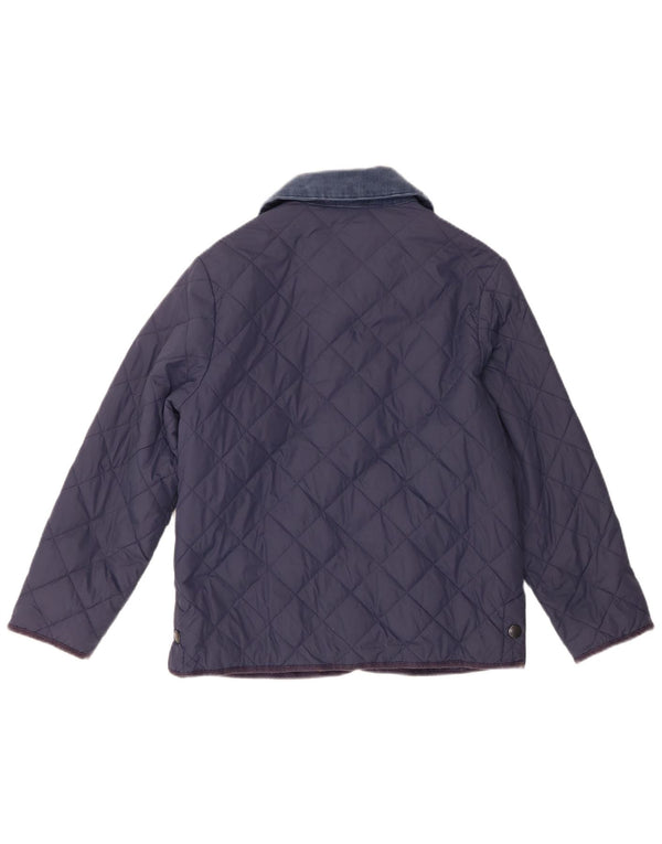Jaqueta acolchoada feminina Jack Wills Reino Unido 14 nylon azul marinho médio
