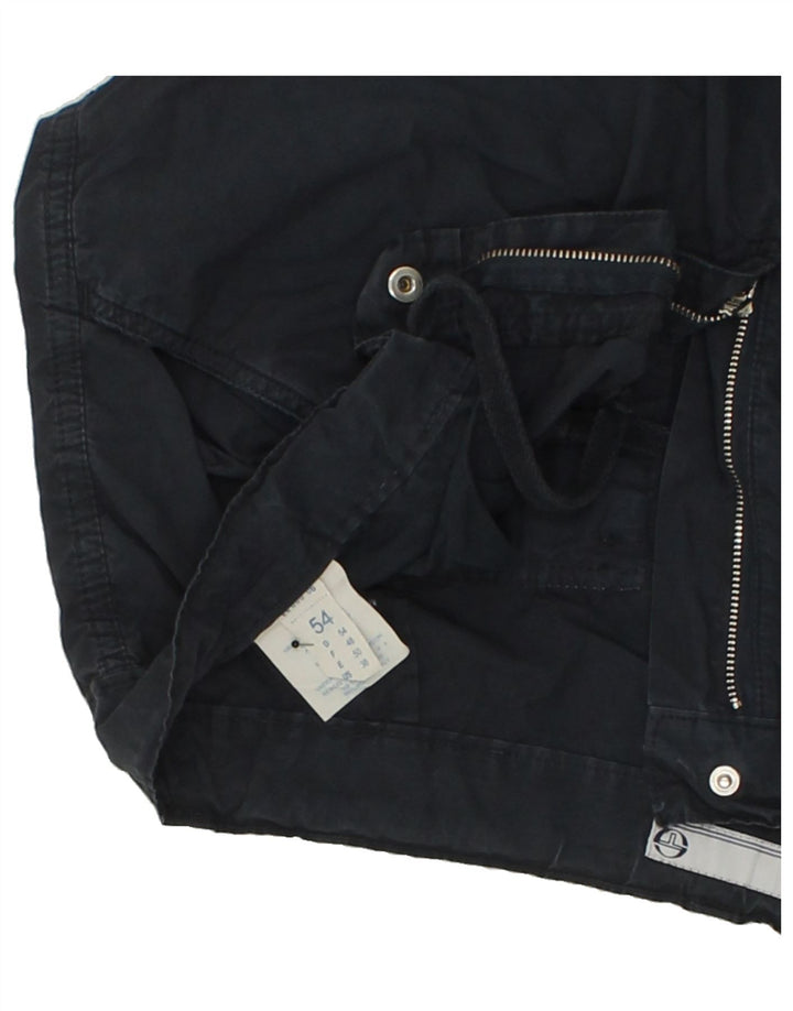 SERGIO TACCHINI Mens Straight Capri Trousers W38 L21 Navy Blue Cotton Vintage Sergio Tacchini and Second-Hand Sergio Tacchini from Messina Hembry 