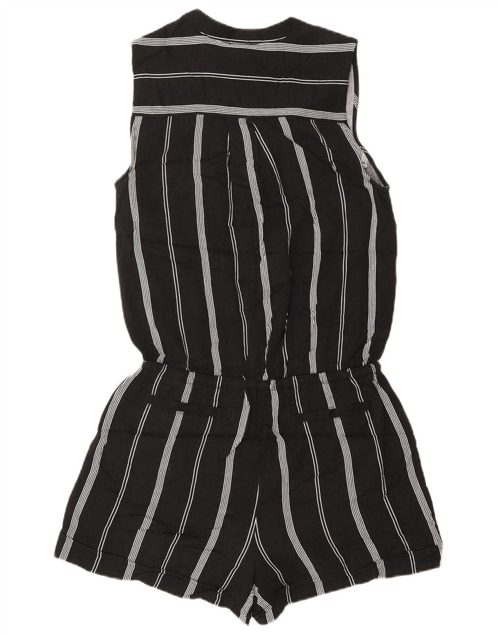 Macacão feminino Mossimo sem mangas UK 6 XS preto listrado rayon