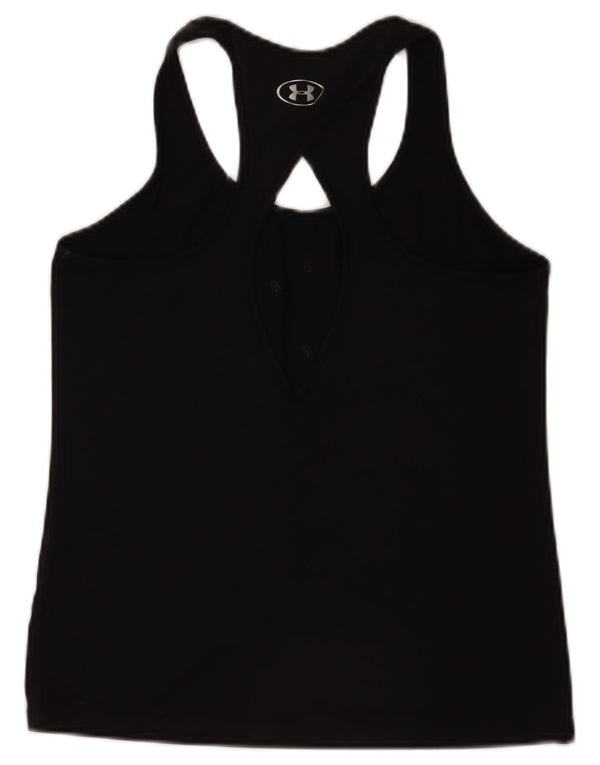 Colete feminino Under Armour Loose Fit gráfico top médio preto esportivo