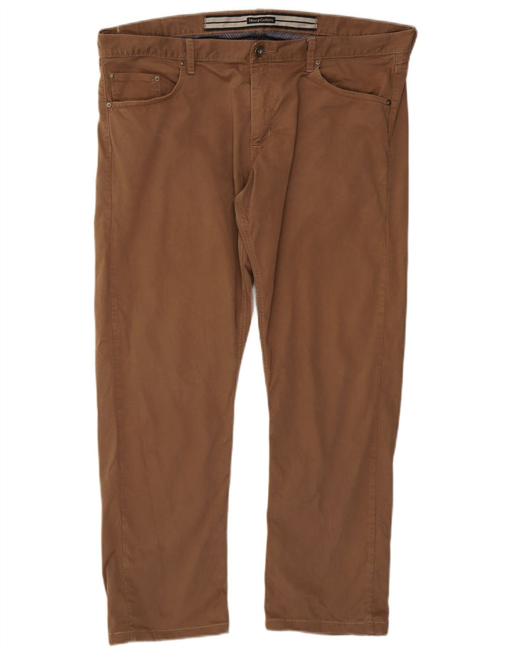 Calça casual reta masculina HENRY COTTONS W40 L29 marrom