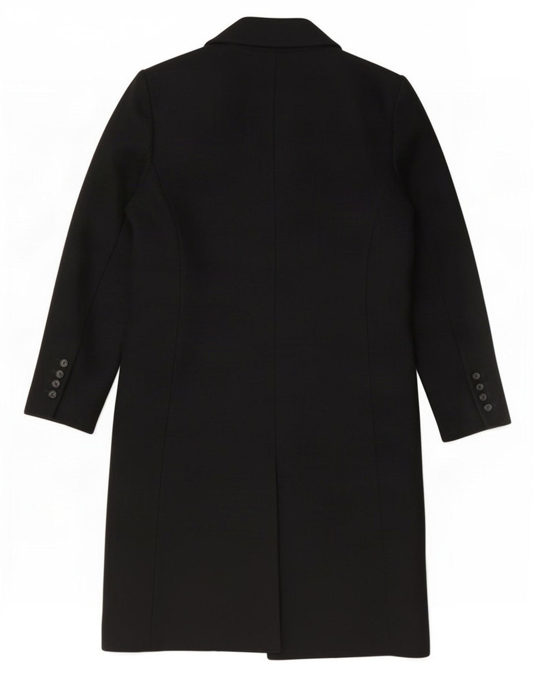 Casaco feminino Zara com peito duplo UK 14 poliéster preto médio