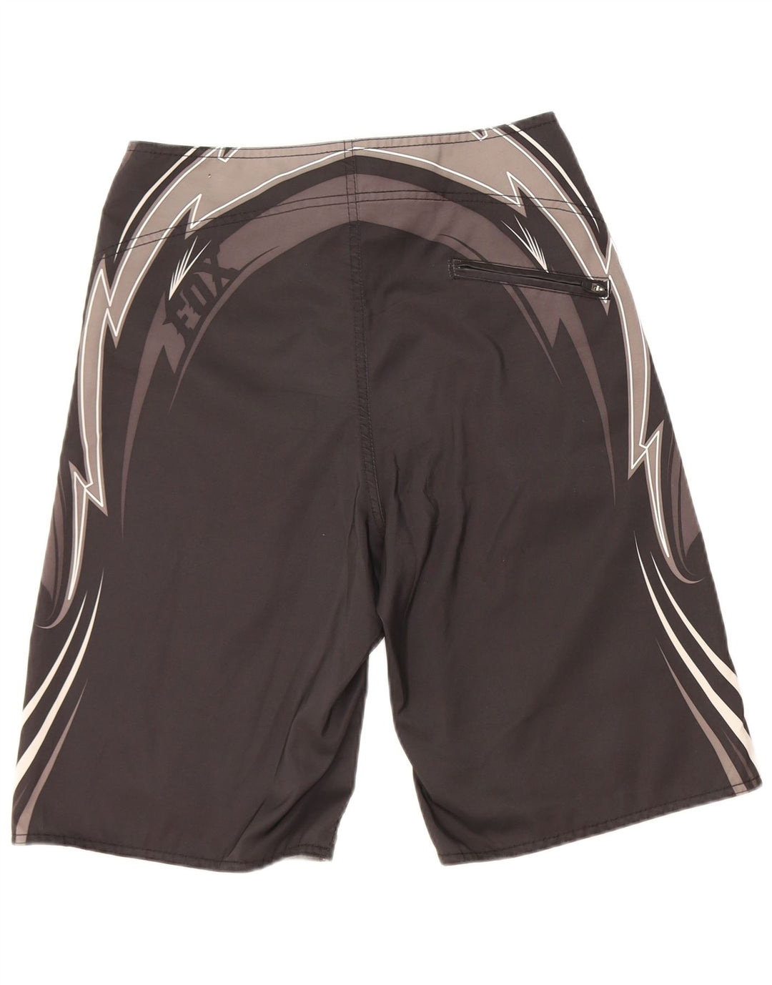Shorts de natação masculino Fox Graphic cinza médio poliéster colorblock