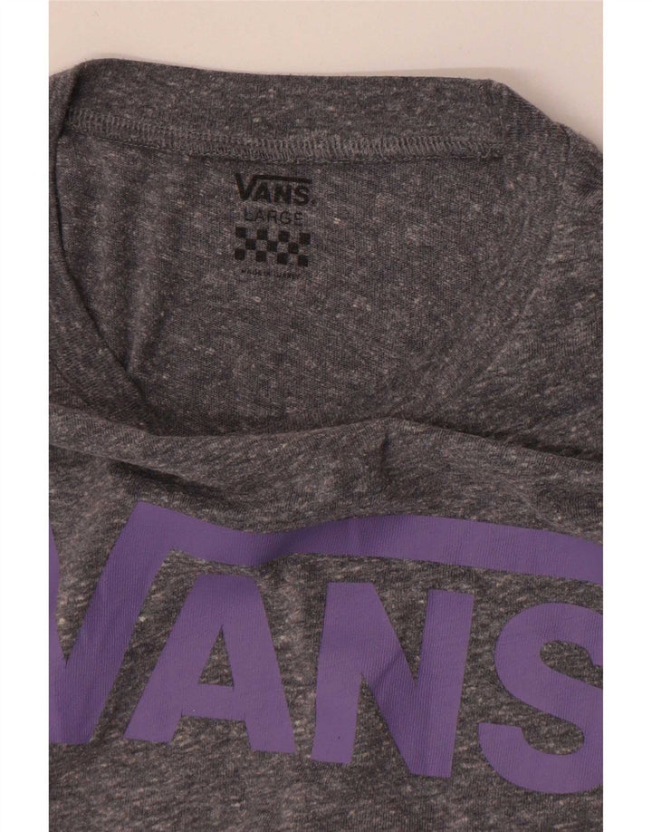 Camiseta Vans Feminina Graphic UK 14 Grande Cinza Flecked