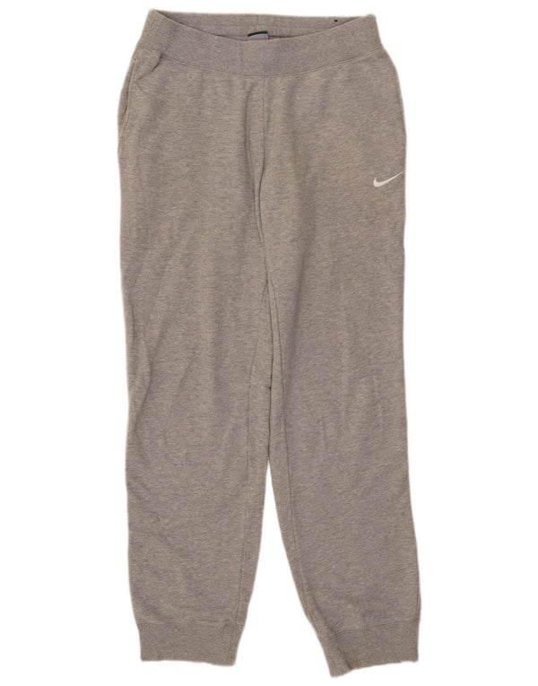 Calça de treino feminina Nike Joggers UK 14 cinza médio manchado de algodão