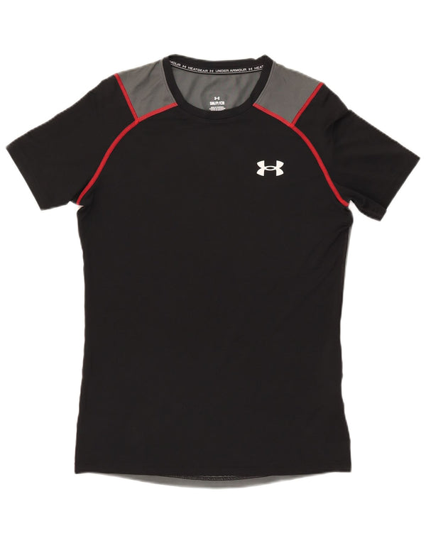 Under Armour Mens Camiseta Top Pequeno Poliéster Colorblock Preto