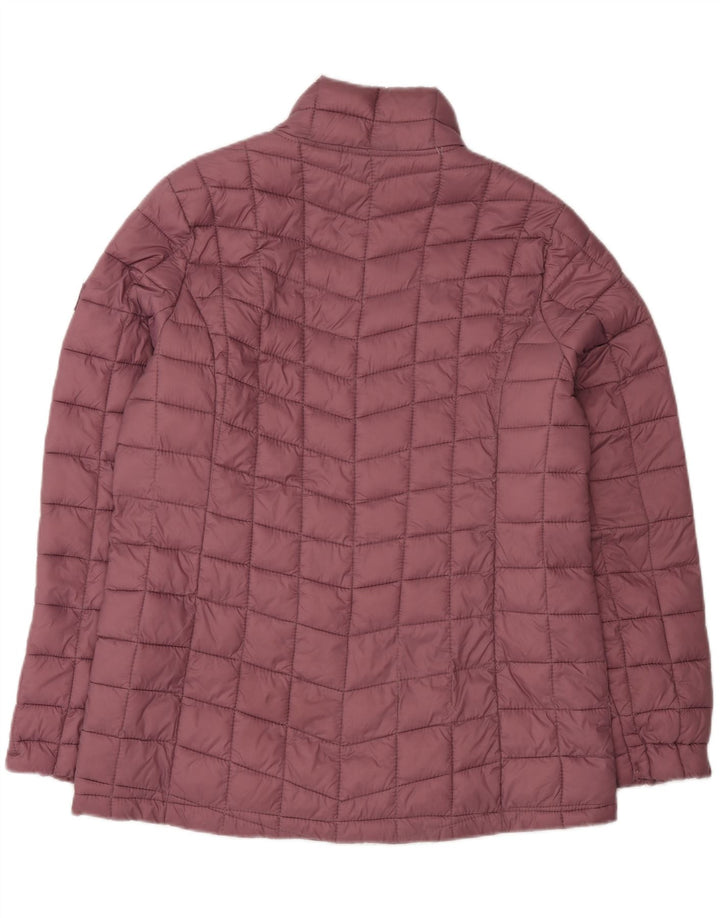 Jaqueta acolchoada feminina Reebok UK 14 poliéster marrom médio