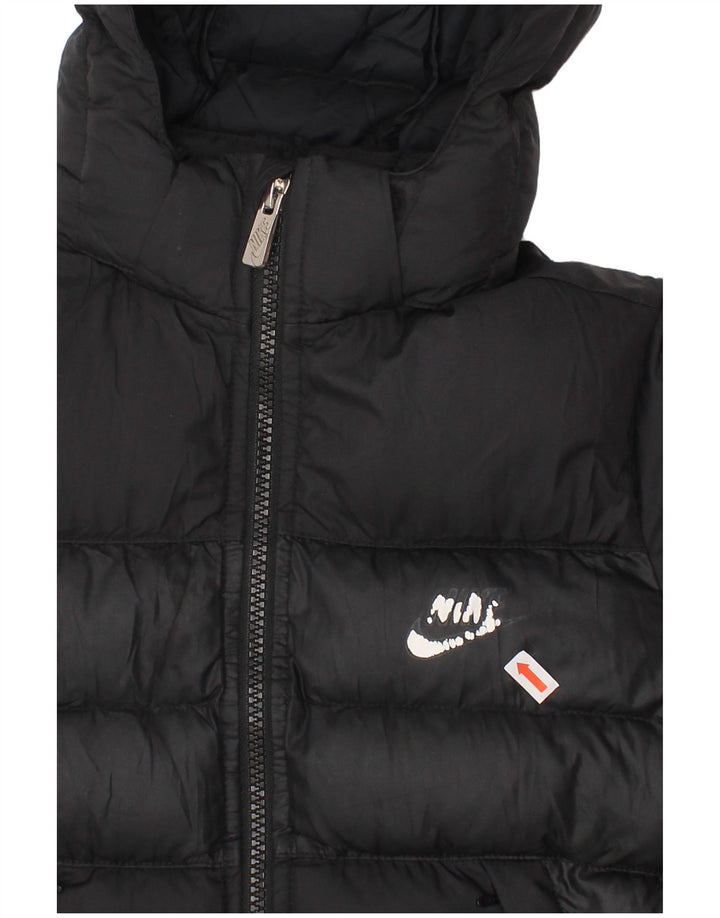 Jaqueta acolchoada com capuz para meninos NIKE 5-6 anos poliéster preto médio