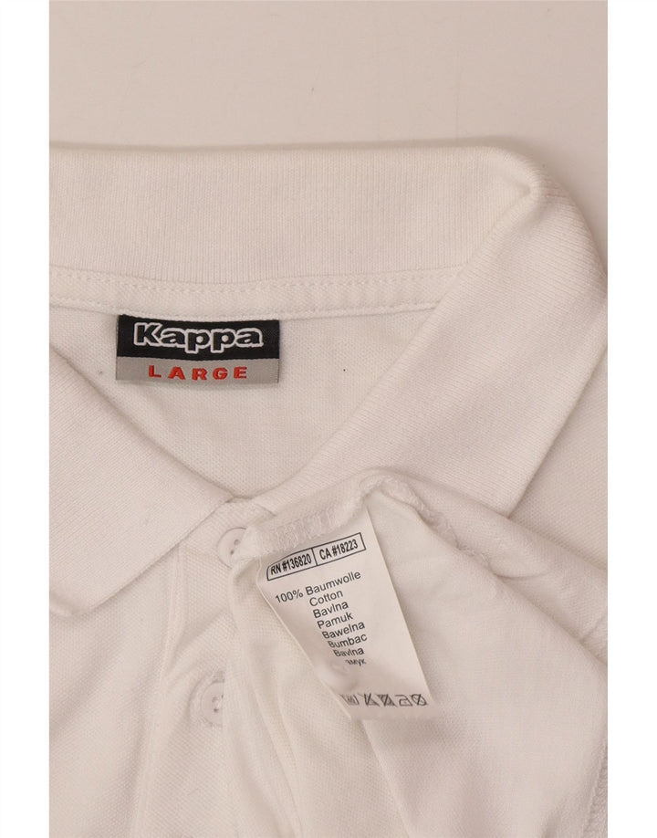 Camisa polo masculina Kappa grande algodão branco