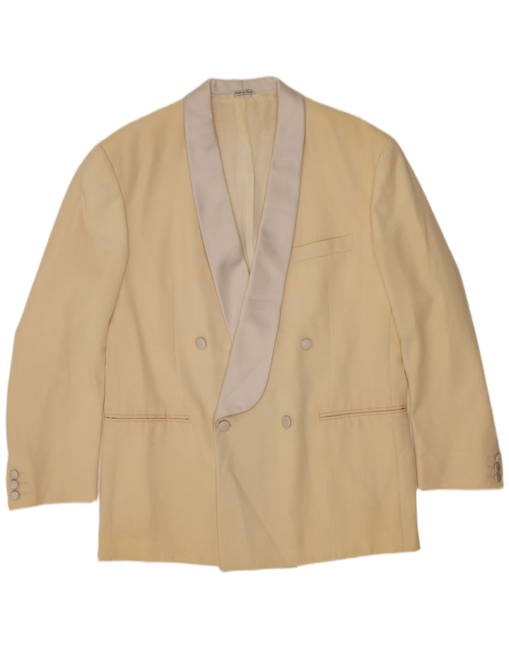 Jaqueta blazer masculina Carlo Pignatelli com peito duplo IT 52 XL amarelo