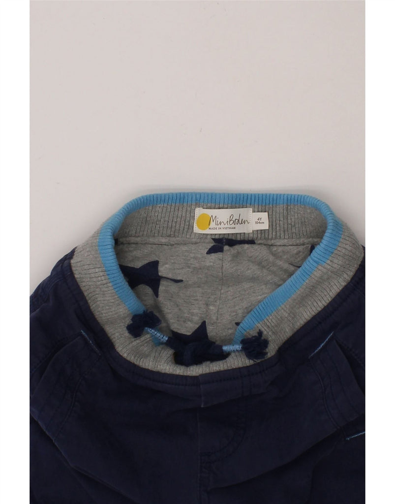 BODEN Boys Straight Cargo Trousers 3-4 Years W20 L16 Navy Blue Vintage Boden and Second-Hand Boden from Messina Hembry 